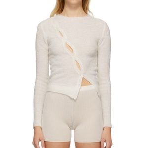 Jacquemus La Maille Pau Sweater in Off-White. Size XSmall/Small (FR 36)